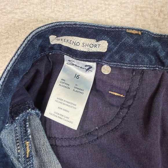 Seven7 womens denim the weekend shorts size 16 high rise - Picture 4 of 4
